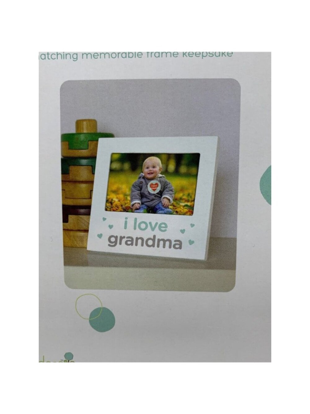 I Love Grandma Keepsake Photo Frame Belly Sticker Rectangular Gift Set - Picture 7 of 7